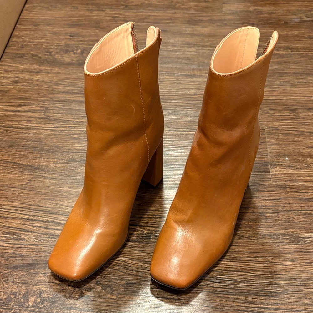 J. Crew Brown Leather Heeled Boots